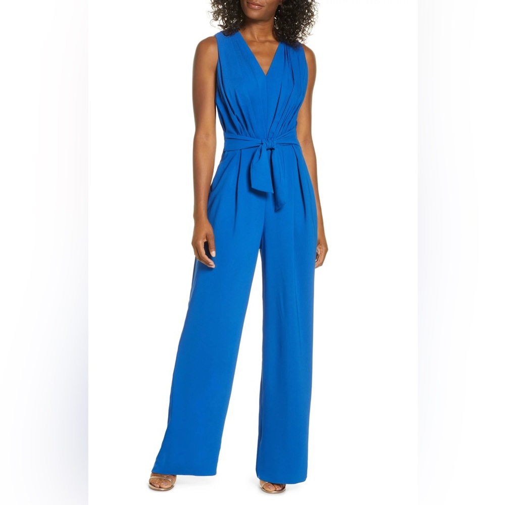 Gal meets glam Devin Tie Waist Jumpsuit size 6